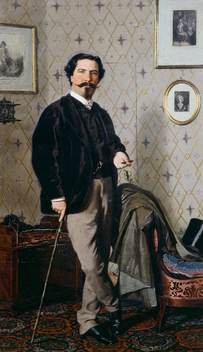 Portrett av Cristiano Banti med stokken av Giovanni Boldini