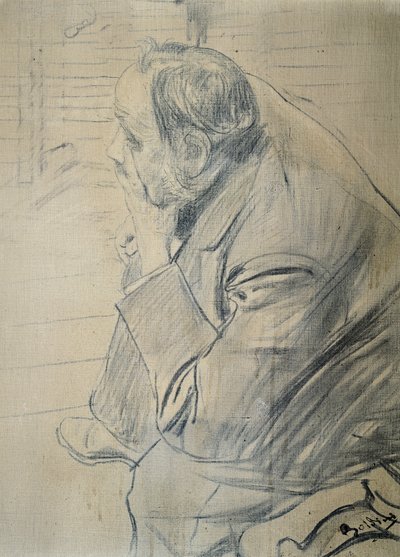 Portrett av Edgar Degas av Giovanni Boldini (1842-1931) Kull på lerret, 605x46 cm, ca 1885 av Giovanni Boldini