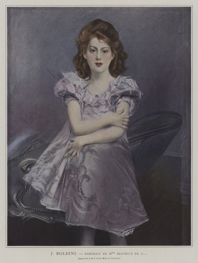 Portrett av Mademoiselle Beatrice de C... av Giovanni Boldini