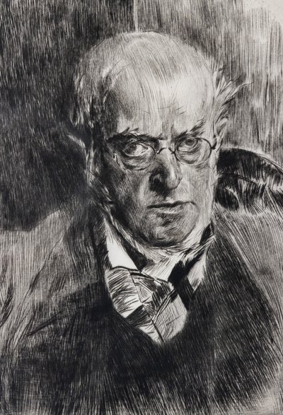 Portrett av maleren Adolph Menzel, detalj av Giovanni Boldini