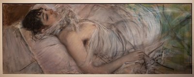 Grevinnen av Rasty Reclining av Giovanni Boldini
