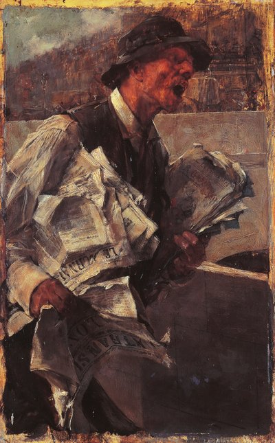 Den parisiske avisgutten eller nyhetsleverandøren av Giovanni Boldini