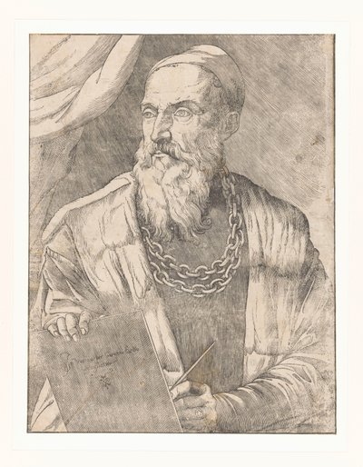 Portrett av kunstneren Titian av Giovanni Britto