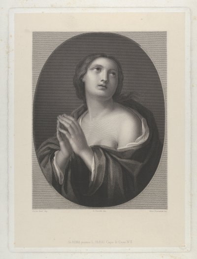 Kvinnelig personifisering av håp..., ca. 1835-81. av Giovanni Buonafede