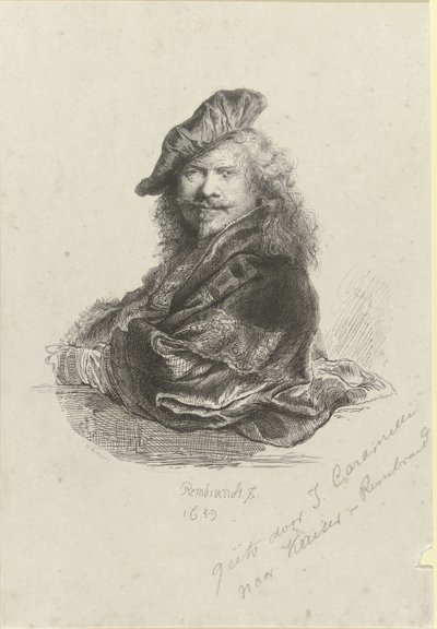 Portrett av Rembrandt Harmensz. fra Rhinen av Giovanni Caramelli