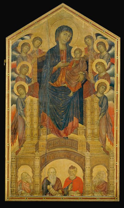 Madonna av den hellige treenighet, malt rundt 1260 for Treenighetskirken i Firenze (maleri på tre) av Giovanni Cimabue