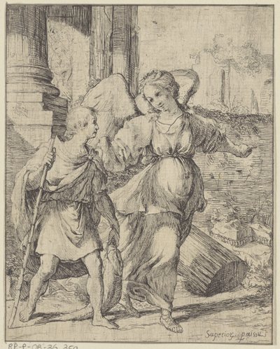 Tobias i Angel av Giovanni Citosibio Guidi