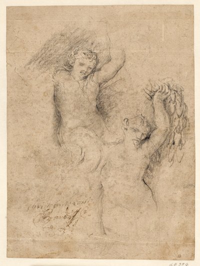 En nereid og en satyr av Giovanni Coli