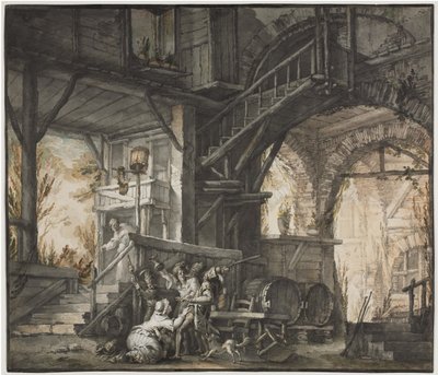 Teaterscene, ca. 1775-1776. av Giovanni David