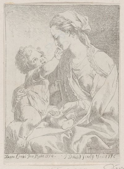 Jomfru og barn, 1776. av Giovanni David