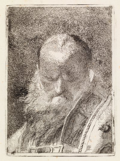 En biskop (hodet av en gammel mann) av Giovanni Domenico Tiepolo