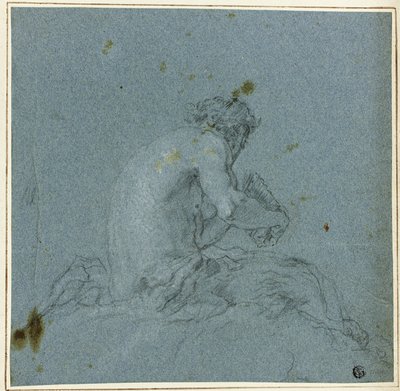 En Satyr som spiller sine rør av Giovanni Domenico Tiepolo