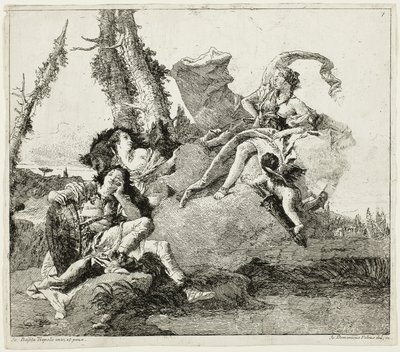 Armida møter den sovende Rinaldo av Giovanni Domenico Tiepolo