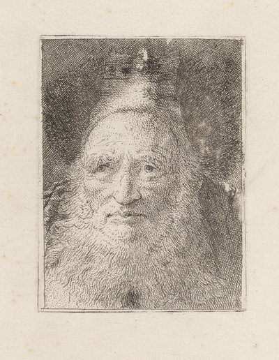 Skjegget gammel mann med hatt, fra Raccolta di Teste (Hodersamling) av Giovanni Domenico Tiepolo