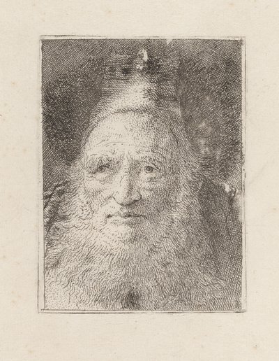 Skjegget gammel mann med hatt, fra Raccolta di Teste (Samling av hoder) av Giovanni Domenico Tiepolo