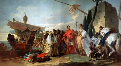 Cæsar møter Cleopatra, 1747. av Giovanni Domenico Tiepolo