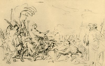 Kristi inntog i Jerusalem, c1759, 1928 av Giovanni Domenico Tiepolo