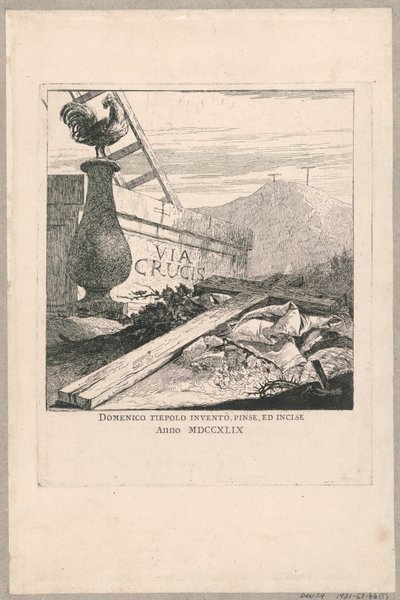 Frontispice av Via crucis (Stasjoner av korset) av Giovanni Domenico Tiepolo