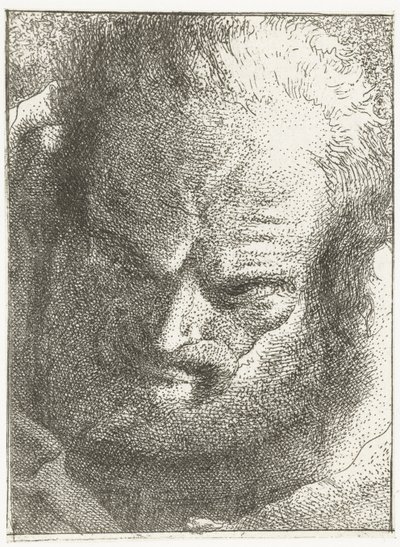Mann ser ned Samling av hoder (serietittel) Raccolta di Teste (serietittel) av Giovanni Domenico Tiepolo