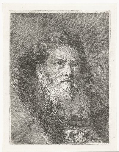 Mann uten hodeplagg Samling av hoder (serietittel) Raccolta di Teste (serietittel) av Giovanni Domenico Tiepolo