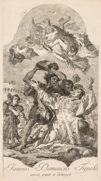 St. Stefans martyrium av Giovanni Domenico Tiepolo