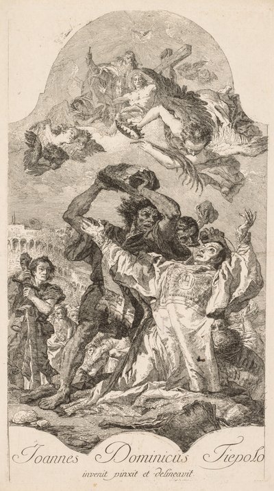 St. Stefans martyrium. av Giovanni Domenico Tiepolo