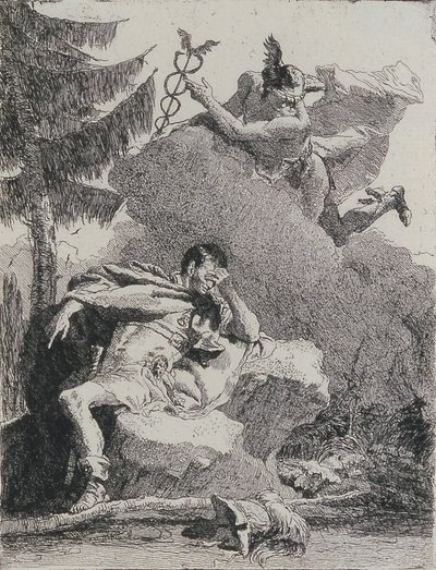 Merkur viser seg for Aeneas i en drøm, 1757. av Giovanni Domenico Tiepolo