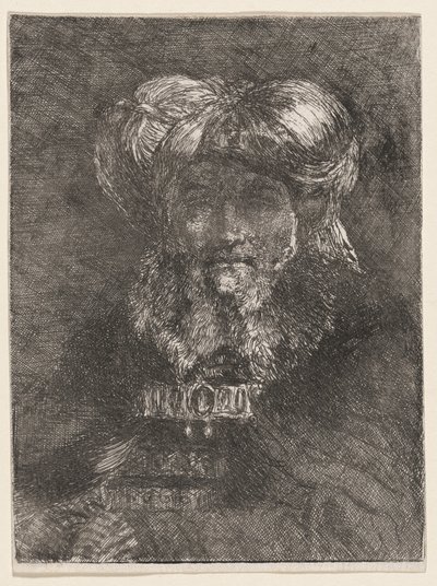 En gammel mann i Rembrandts stil av Giovanni Domenico Tiepolo