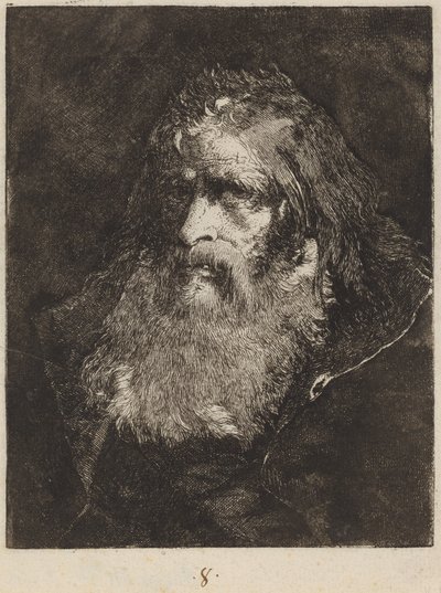 Gammel mann med bare hode av Giovanni Domenico Tiepolo