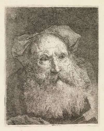 Gammel mann med skjegg av Giovanni Domenico Tiepolo
