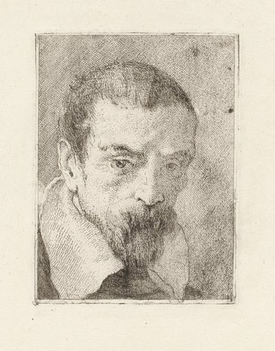 Gammel mann med skjegg og bare hode, fra Raccolta di Teste (Hodersamling) av Giovanni Domenico Tiepolo
