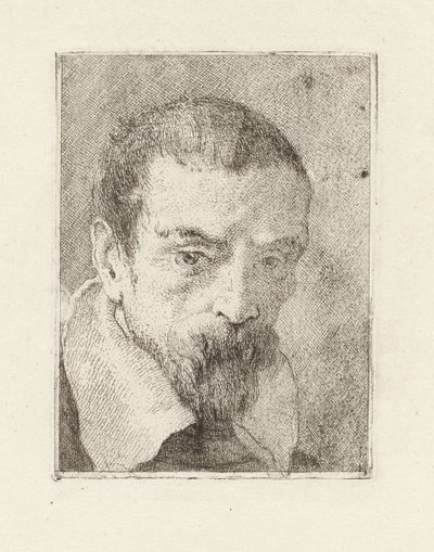 Gammel mann med skjegg og utildekket hode, fra Raccolta di Teste (Samling av hoder) av Giovanni Domenico Tiepolo