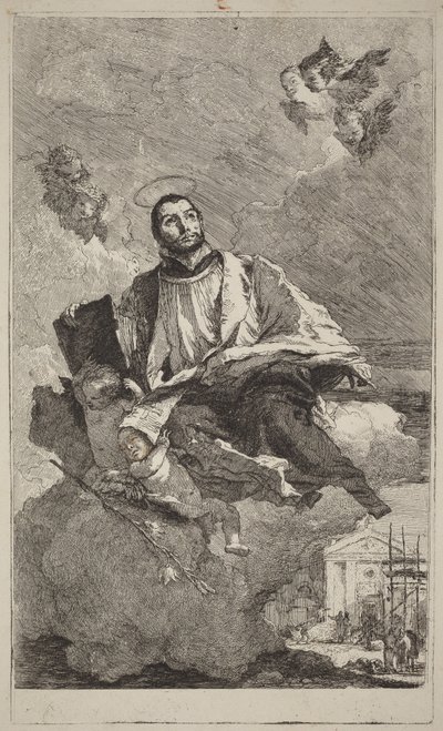 Den hellige Kajetan av Thiene av Giovanni Domenico Tiepolo