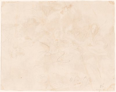 Skisse for flukten til Egypt [verso] av Giovanni Domenico Tiepolo