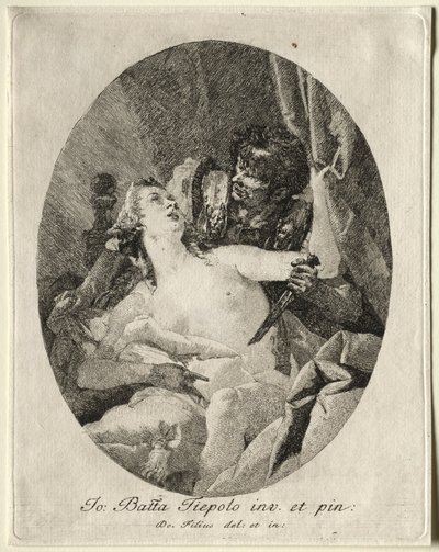 Tarquin og Lucretia av Giovanni Domenico Tiepolo