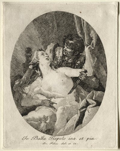 Tarquin og Lucretia. av Giovanni Domenico Tiepolo