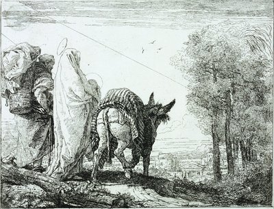 Flukten til Egypt av Giovanni Domenico Tiepolo