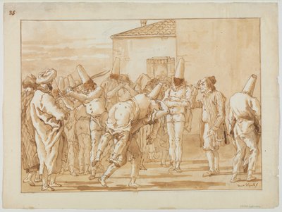 Piskingen av Punchinello av Giovanni Domenico Tiepolo