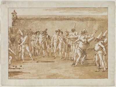The Game of Bowls, 1790-tallet. av Giovanni Domenico Tiepolo