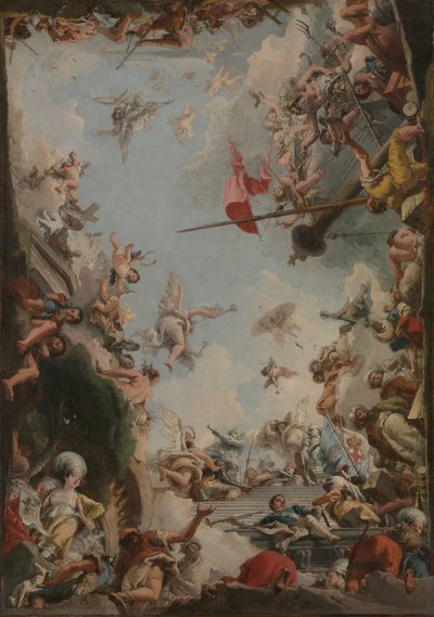 Glorifiseringen av Giustiniani-familien, 1783. av Giovanni Domenico Tiepolo