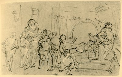 Makkabeernes mor før Antiokus, c1759, 1928 av Giovanni Domenico Tiepolo