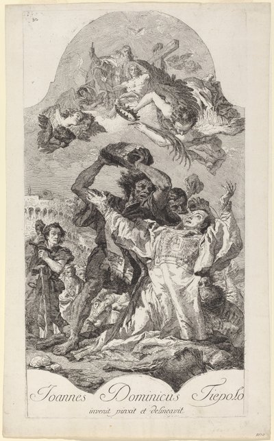 Steiningen av den hellige Stefanus av Giovanni Domenico Tiepolo