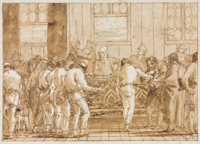 Rettssaken, 1790-tallet. av Giovanni Domenico Tiepolo