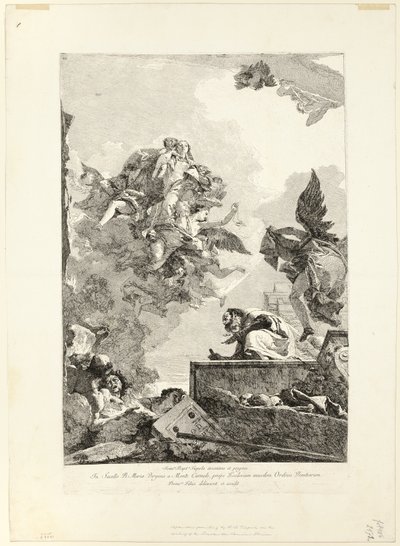 The Virgin vises til St. Simon Stock av Giovanni Domenico Tiepolo