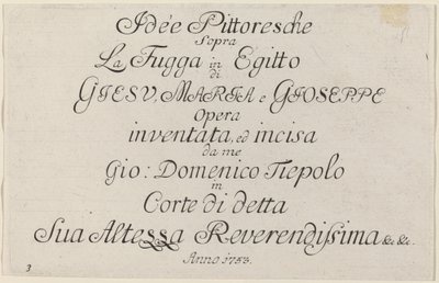Tittelside av Giovanni Domenico Tiepolo