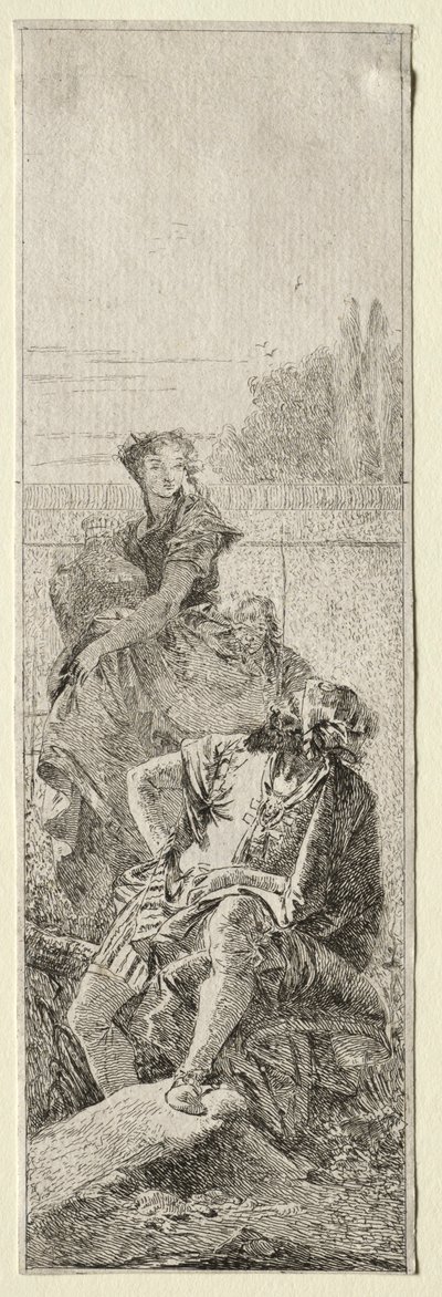 To bønder. av Giovanni Domenico Tiepolo