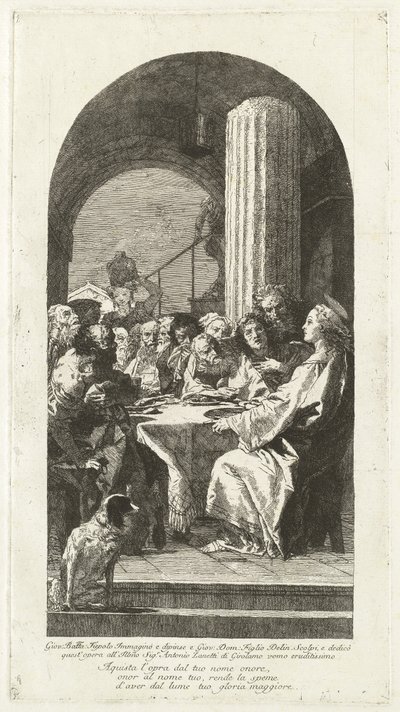 Det siste måltid av Giovanni Domenico Tiepolo after Giovanni Battista Tiepolo