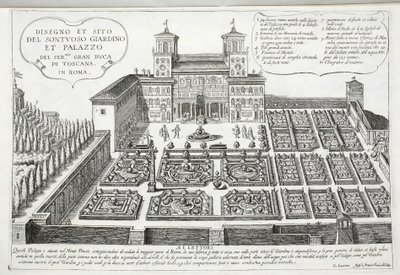 Utsikt over hagene og palasset til storhertugen av Toscana, Roma av Giovanni Domenico de