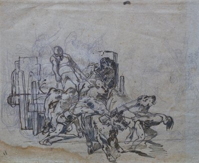Vogn med fire okser av Giovanni Fattori