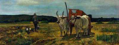Maremma Toscana, Giovanni Fattori (1825-1908), olje på lerret, 77,5X205,7 cm av Giovanni Fattori